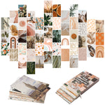 Load image into Gallery viewer, 50PCS Boho Aesthetic Pictures Wall Collage Kit, Peach Teal Photo Collection, Small Posters for Room Bedroom Aesthetic
