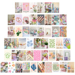 Load image into Gallery viewer, 50Pcs Danish Pastel Aesthetic Wall Collage Kit Pink Theme Poster Art Print Warm Color Pictures Collage Room Bedroom Decor Gift for Teen Girls
