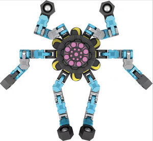 12 Pcs Funny Mechanical  Fidget Spinners Toys Deformable Chain Mechanical Spiral Torque Fingertip Top Decompression Toy  For Kids Adults