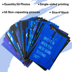 Load image into Gallery viewer, 50PCS Blue Neon Aesthetic Pictures Wall Collage Kit, Trendy Wall Prints Kit, Small Posters for Room Bedroom Aesthetic
