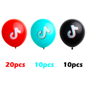 40Pcs Music Note  Balloons Kit, Musical Note Theme Birthday Party Decorations Musical DJ Short Video Party Supplies Wedding Anniversary Festival Decor