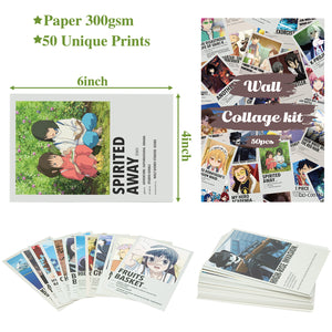 50PCS Wall Collage Kit Aesthetic Anime Posters Manga Panel Pictures  Magazine Art Print Photo Collection for Teens Bedroom Decor