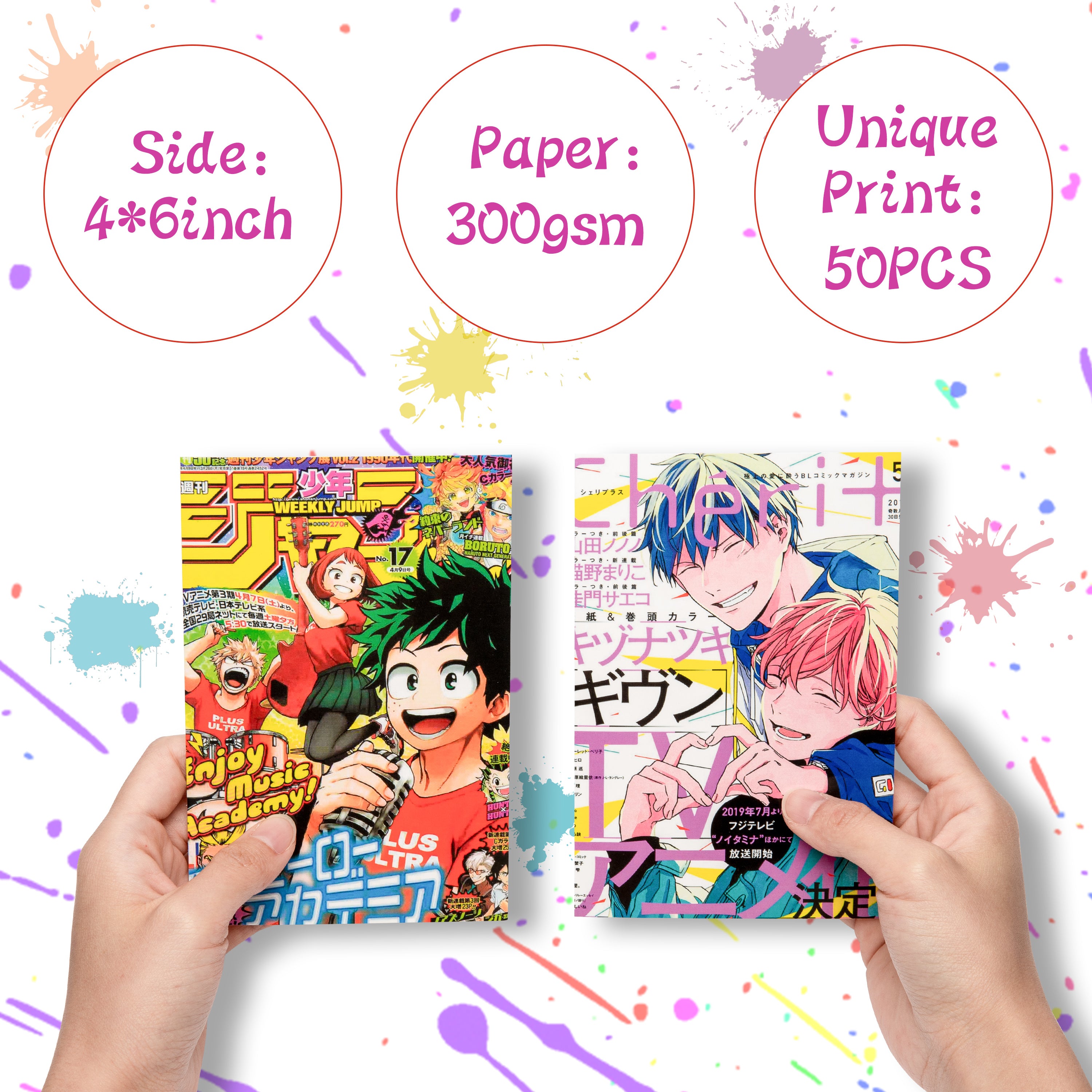 1000PCS Anime Manga Magazine Covers Anime Collage Kit 