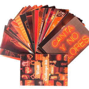 50PCS Orange Neon Aesthetic Wall Collage Kit, Wall Art Prints for Boys, Orange Aesthetic  Picture