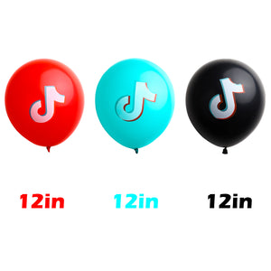 40Pcs Music Note  Balloons Kit, Musical Note Theme Birthday Party Decorations Musical DJ Short Video Party Supplies Wedding Anniversary Festival Decor