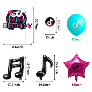 124 Pcs Music Note Party Supplies