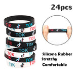 Load image into Gallery viewer, 24 Pack Music Note Party Silicone Bracelet, Musical Note Rubber Wristband Short Video Party Gift, Music Party Birthday Favors Supplies Gift Goodie Bag Stuffing for Girls and Boys Music Fans
