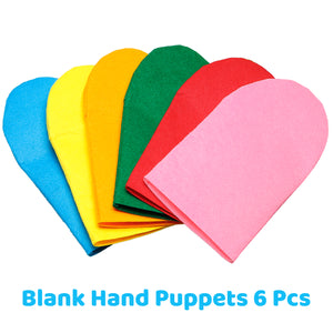 6Pcs Hand Puppet Making Kit for Kids Art Craft Felt Sock Puppet Creative DIY Storytelling Role Play  for Girls Boys