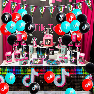 124Pcs Music Note Party Supplies Set, Include Party Pennants Balloons Table Cloth Gift Bags Plates Forks Napkin for Musical Note Theme Birthday Party Decorations, Supply Pack Serves 20 Guests