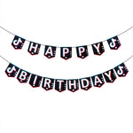 Load image into Gallery viewer, TIK TOK Happy Birthday Felt Banner, Music Note Sign Flags  Birthday Party Supplies
