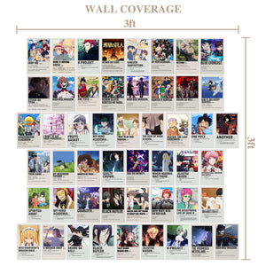 50Pcs Anime Magazine Covers Aesthetic Wall Collage Kit Manga Art Decoration