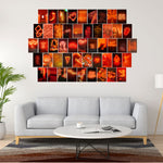 Load image into Gallery viewer, 50PCS Orange Neon Aesthetic Wall Collage Kit, Wall Art Prints for Boys, Orange Aesthetic  Picture
