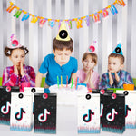 Load image into Gallery viewer, 24Pcs tik music party paper bag set, music note theme birthday party, holiday party, wedding party small gift packaging bag

