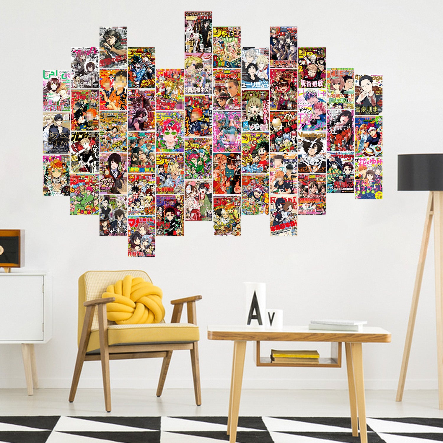 Anime Magazine Covers Wall Collage Kit, 50 PCS Aesthetic Pictures for Wall, Trendy Small Posters for Dorm Decor