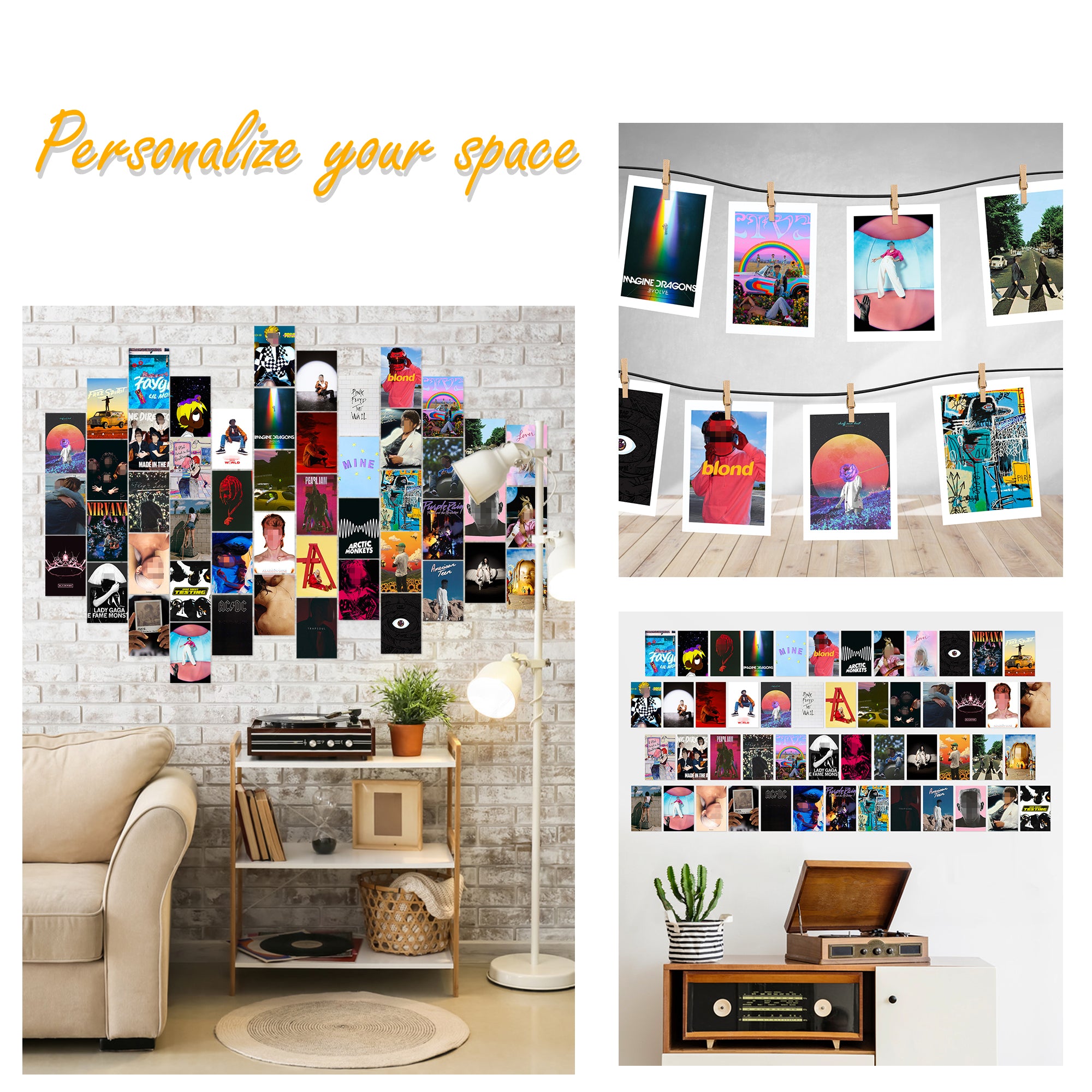 50 PCS Album Cover Aesthetic Pictures Wall Collage Kit, Album Style Photo Collection, Small Poster for Room Bedroom Aesthetic