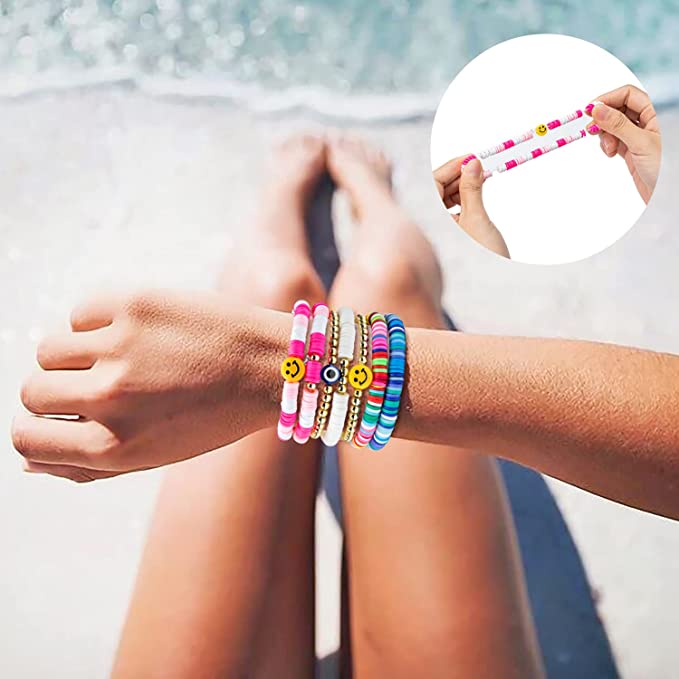 7Pcs Preppy Surfer Bracelets Set