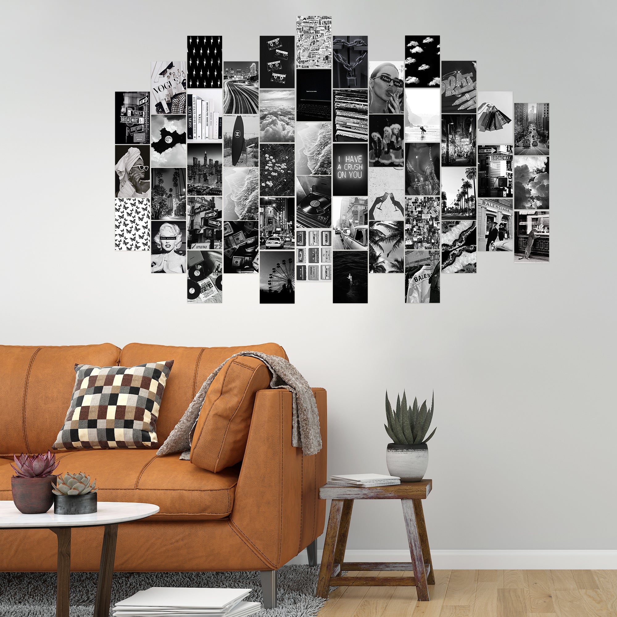 Ikatey 50PCS Black White Aesthetic Picture for Wall Collage