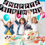 Load image into Gallery viewer, 56Pcs Music Note Happy Birthday Party Decorations Set-Musical Theme Happy Birthday Banner Assorted Color Latex Balloons Cake Cupcake Toppers for Teen Boys Girls Birthday Friend Gathering Decor
