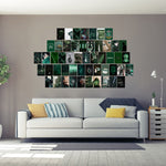 Load image into Gallery viewer, 50PCS Dark Wizard Magic Green Academia Aesthetic Wall Collage Kit, Art Collage Kit, Aesthetic Poster for Dorm Wall Decor
