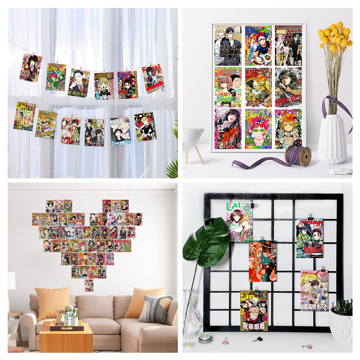 50Pcs Attack on Titan Anime Panel Wall Collage Kit Sticker for