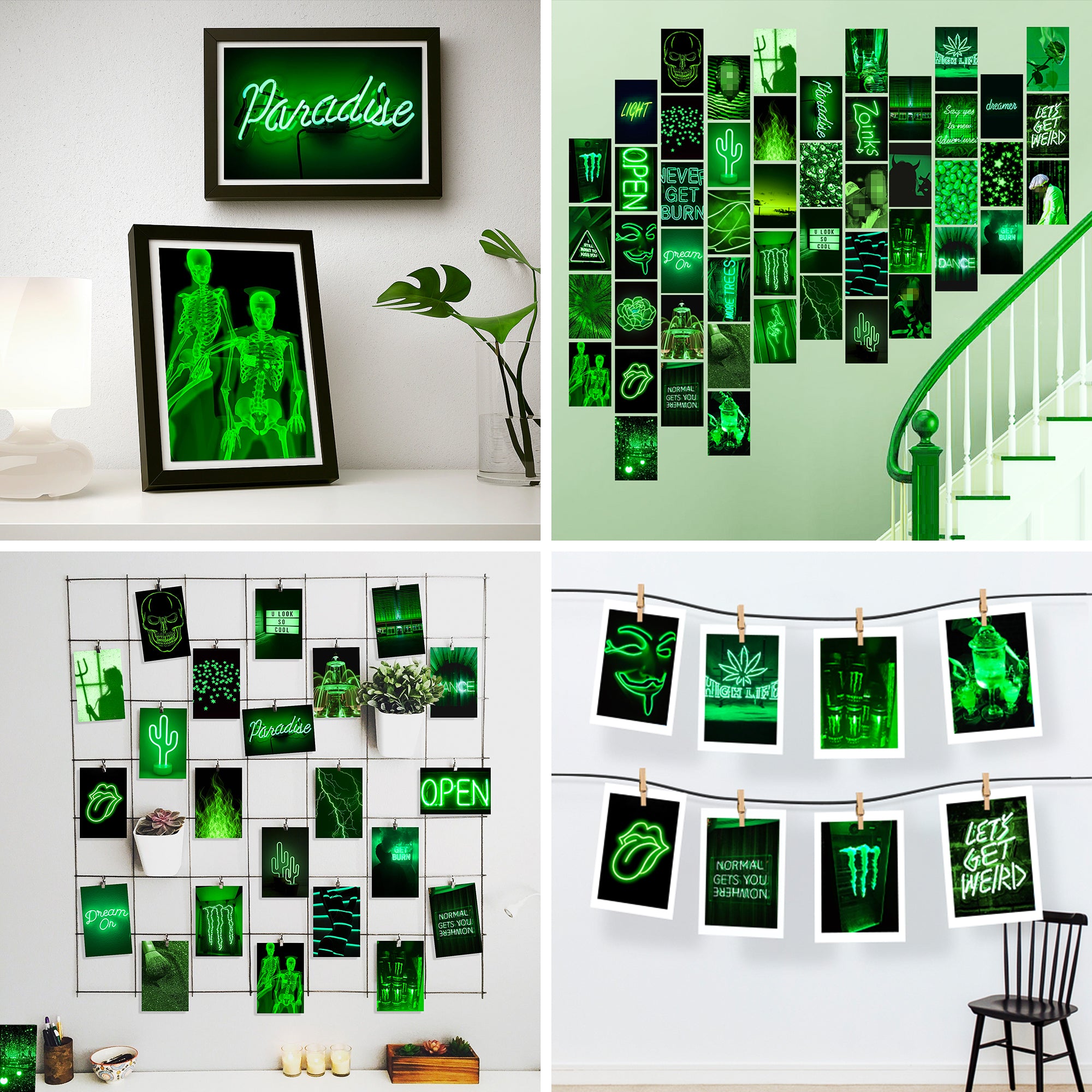 Neon Green Photo Collage Kit-50 Pc -  Finland